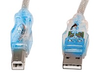 Mod-it USB2.0 Flash Kabel blau, 1,8m A-Stecker/B-Stecker